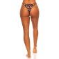 Sexy womens Brazilian tanga bikini bottom in leopard look