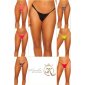 Sexy womens Brazilian tanga bikini bottom neon-coral