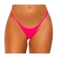 Sexy womens Brazilian tanga bikini bottom neon-fuchsia UK 14 (L)