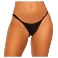 Sexy womens Brazilian tanga bikini bottom black UK 10 (S)