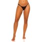 Sexy womens Brazilian tanga bikini bottom black UK 10 (S)
