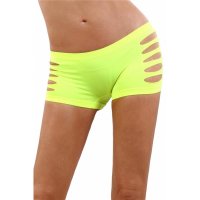 Sexy Gogo Hotpants Panties mit Cut-Outs Clubwear Neon Gelb