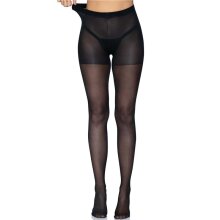 Leg Avenue Damen Strumpfhose mit offenem Po Schwarz