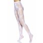 Leg Avenue Damen Nylon Netz-Strumpfhose mit Muster Weiß
