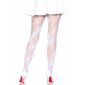 Leg Avenue Damen Nylon Netz-Strumpfhose mit Muster Weiß