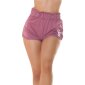 Womens gym sport shorts wine-red