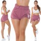 Womens gym sport shorts wine-red