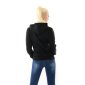 Lined womens sweat jacket with hood black