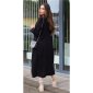Long womens oversize cardigan thick-knit black Onesize (UK 8,10,12)