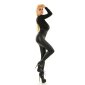 Womens shaping faux leather thermal leggings black UK 12/14 (L/XL)