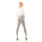 Womens skinny lightweight jeans with button fly grey