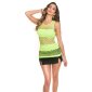 Sexy womens fishnet shirt clubwear neon-green