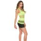 Sexy womens fishnet shirt clubwear neon-green