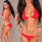 Sexy Neckholder Bikini Beachwear Rot