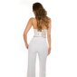 Cropped womens satin strappy bustier top white