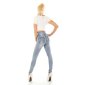 Womens skinny high waist jeans in destroyed look blue UK 12 (M)