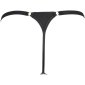 Sexy Axami Damen String-Tanga aus Kunstleder Schwarz