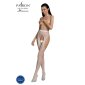 Sexy Passion womens fishnet pantyhose in suspender look white