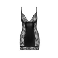 Sexy Noir Handmade womens club dress in power wet look black