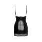 Sexy Noir Handmade womens club dress in power wet look black