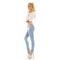 Skinny womens low-rise jeans with push-up effect light blue UK 12 (M)