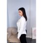 Stylish womens faux leather jacket in biker style white UK 12 (M)