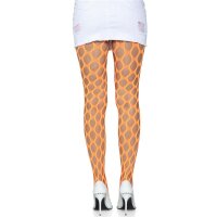 Sexy womens fishnet tights pantyhose festival neon-orange