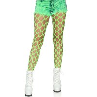 Sexy womens fishnet tights pantyhose festival neon-green Onesize (UK 8,10,12)