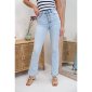 Damen Skinny Bootcut Jeans mit Push-Up Effekt Hellblau