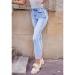 Womens skinny jeans with push-up effect light blue