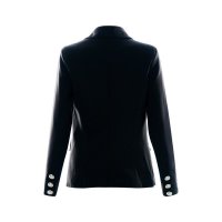 Eleganter Damen Blazer mit silberfarbenen Knöpfen Schwarz 42 (XL)