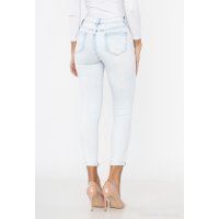 Skinny womens  jeans ripped bleached blue