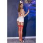 Sexy 5 pcs womens nurse outfit costume gogo white-red
