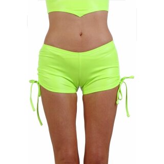 Sexy Damen Gogo Wetlook Panty mit Schnürung Neon Grün