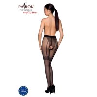 Sexy open crotch womens nylon pantyhose with pattern black