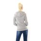 Gefütterte Damen Sweatjacke mit Kapuze Hellgrau