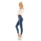 Womens skinny high waist jeans used look dark blue
