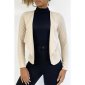 Eleganter Damen Blazer Jäckchen tailliert Beige