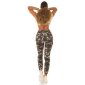Damen Skinny Cargo-Jeans in Army-Look Camouflage Olivgrün