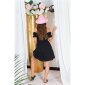 Womens off-the-shoulder babydoll dress in Boho style black