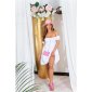 Womens off-the-shoulder babydoll dress in Boho style white