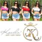 Sexy womens off-the-shoulder crop top with zip "LOVE" black