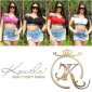 Sexy Damen Off-Shoulder Crop Top mit Zipper "LOVE" Weiß