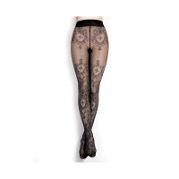 Sexy Ballerina womens nylon tights with pattern black UK 8/10 (S/M)