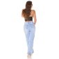 Sexy Damen Bandeau Crop-Top aus Lederimitat Schwarz