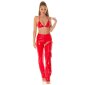 Sexy Damen Triangel-BH in Wetlook Clubwear Gogo Rot