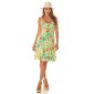 Short womens strappy summer dress with flowers green UK 8/10 (S/M)