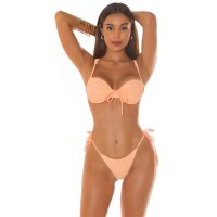 Sexy Damen Brazilian Tanga Bikinihose zum Binden Aprikot