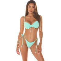Sexy Damen Brazilian Tanga Bikinihose zum Binden Mintgrün