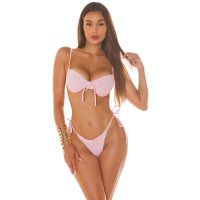 Sexy Damen Brazilian Tanga Bikinihose zum Binden Rosa